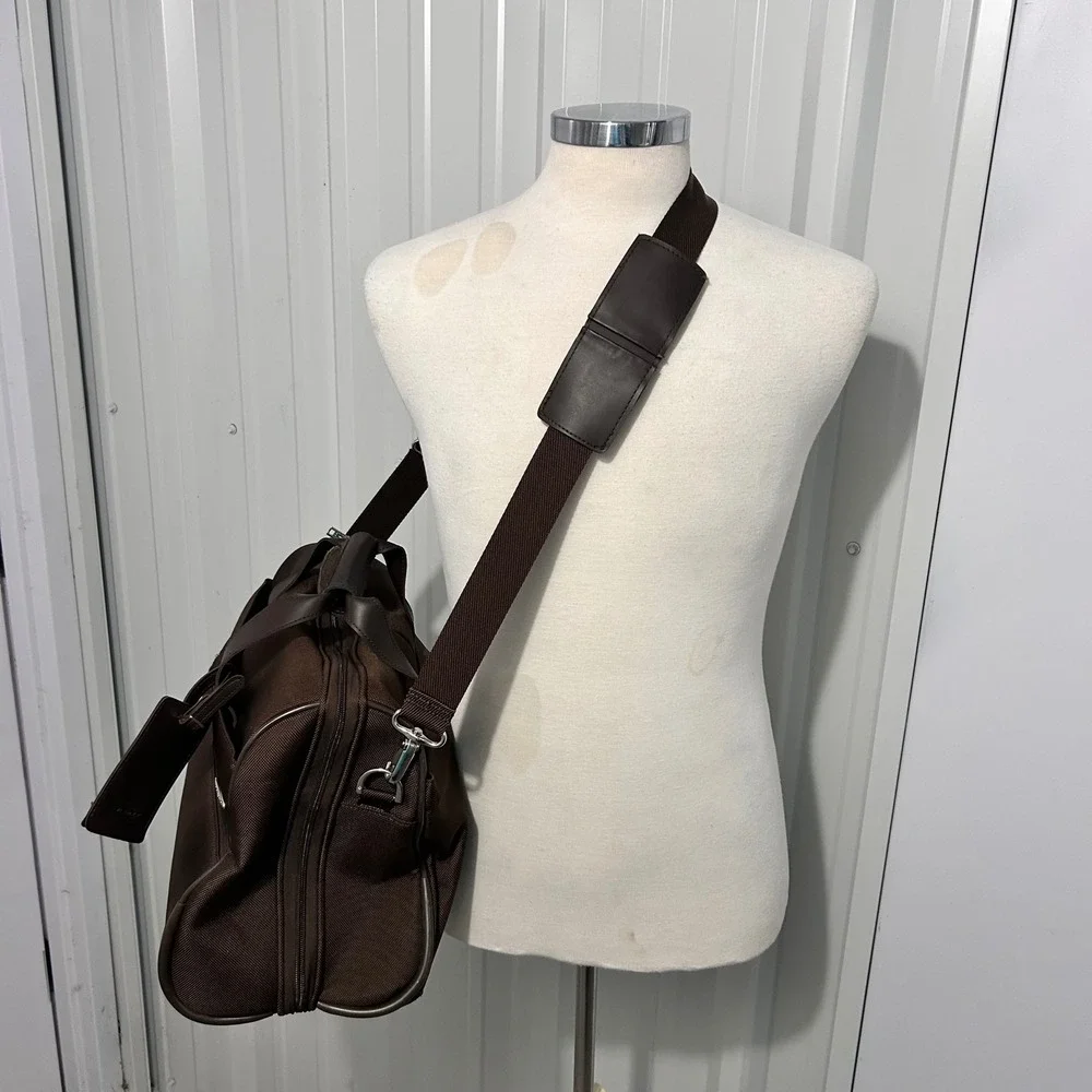 Samsonite Brown Ballistic Nylon Travel Duffel Weekender Carry On Shoulder Bag